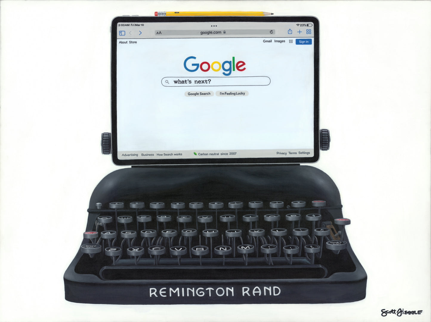 Smart Typewriter Limited Edition Giclee Art Print